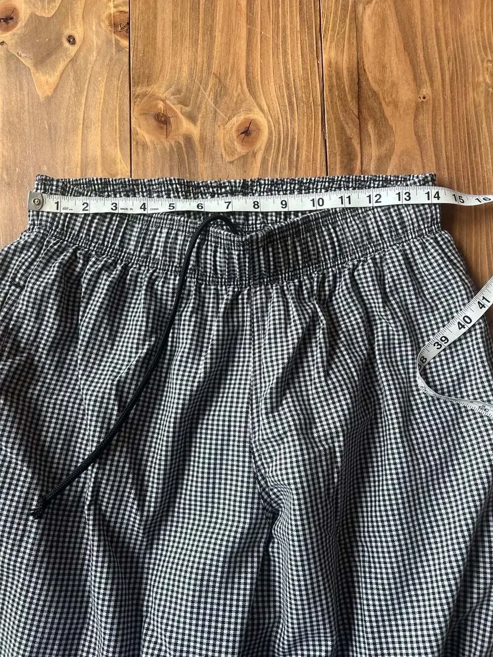 Chef Works Black and White Gingham Chef Pants Size M
